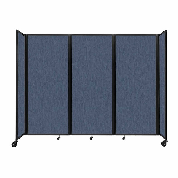 Room Divider 360 Folding Portable Partition 8'6" x 6'10" Ocean Fabric